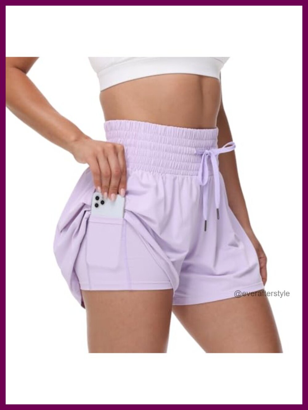 Women's Flowy Athletic Skort High Waist Running Workout Shorts with Pockets
